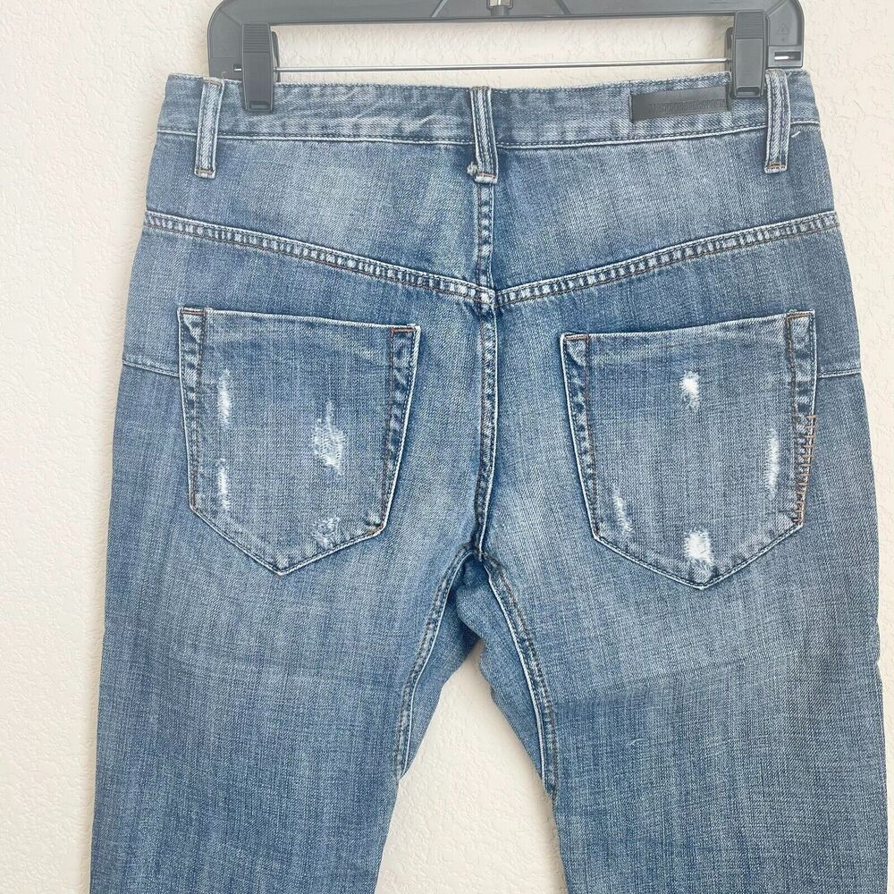 MAN X ONE TEASPOON Mr. Whites Mens Relaxed Tapered Blue Suede Jeans 30R - Picture 12 of 12